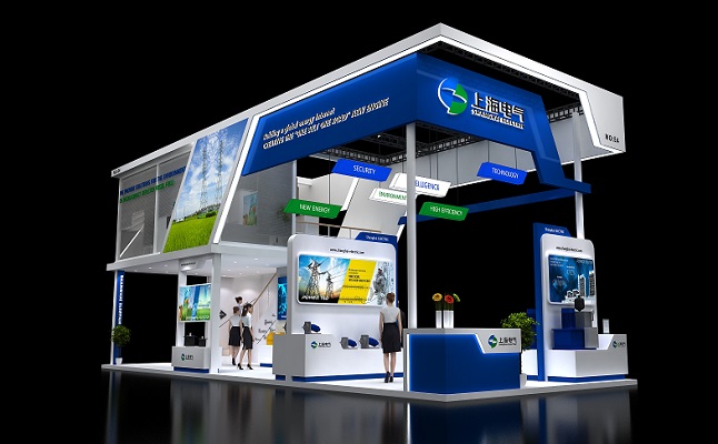 上海電氣展臺設計-雙層展位